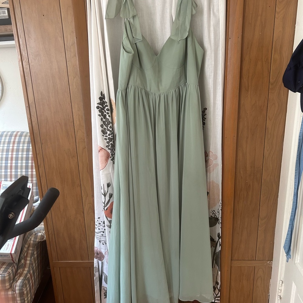 Revelry Sage Green Maxi Dress